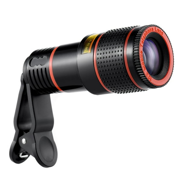 RONSHIN External HD Mobile Phone Lens Adjustable Focal Length 12x Telephoto Telescope Lens Silver 